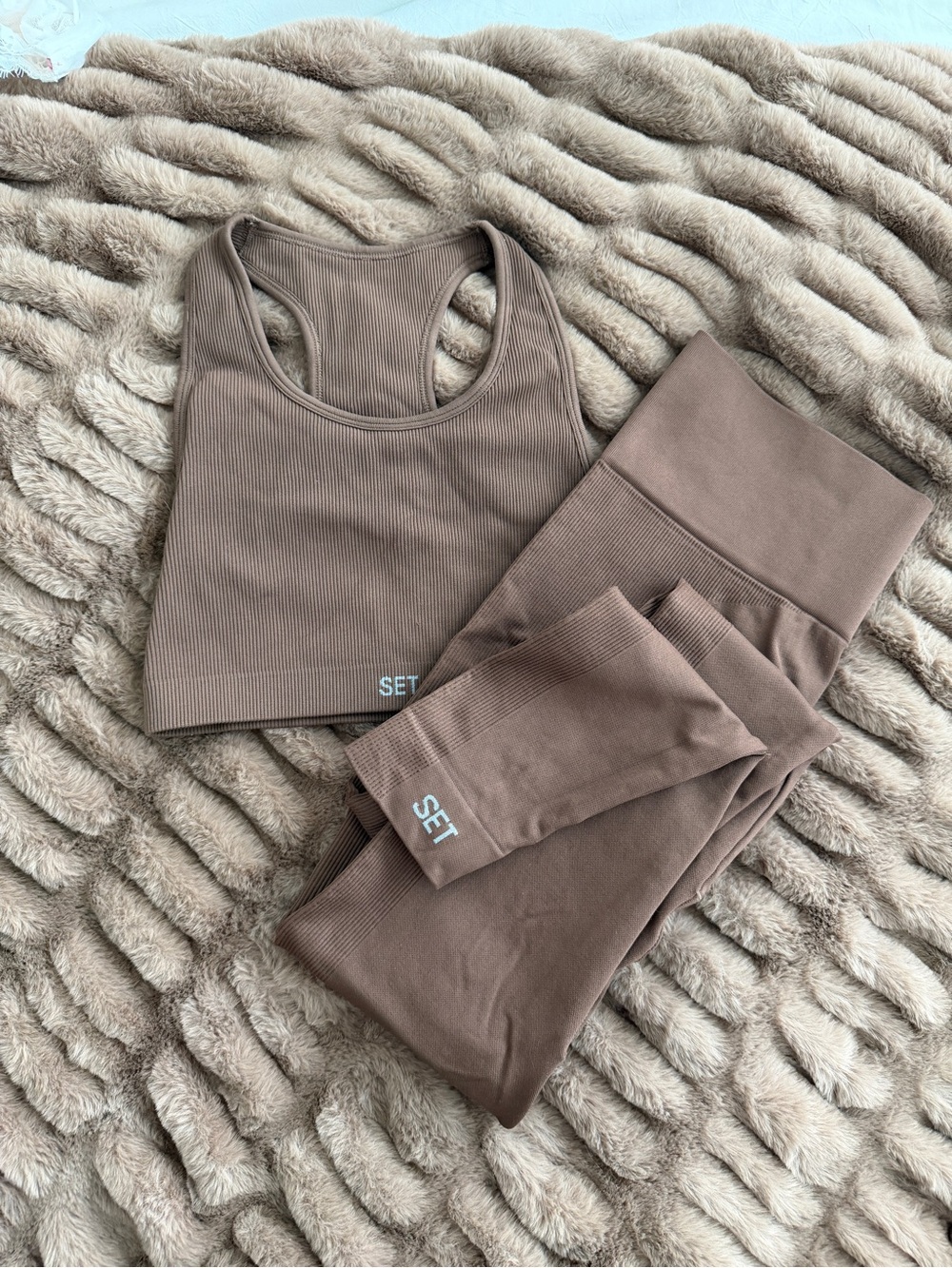 SET Active Sculptflex Ribbed Brown Set
